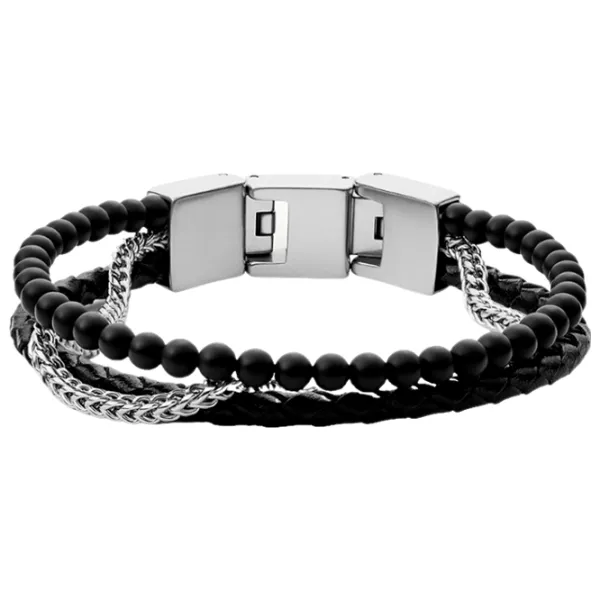 Браслет для мужчин FOSSIL JF03850040 нерж. сталь/ Черный photo 1 Браслет для мужчин FOSSIL JF03850040 нерж. сталь/ Черный photo 1
