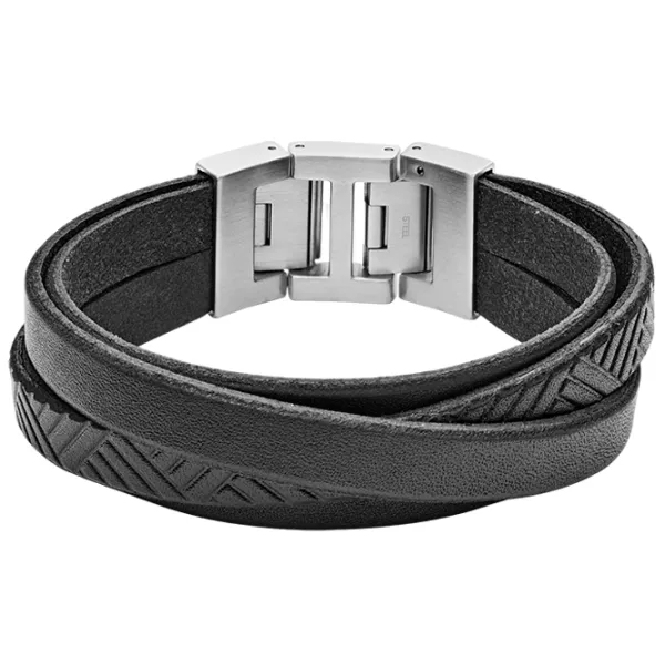 Brățară pentru bărbați FOSSIL JF04343040 Inox/ Black photo 1 Brățară pentru bărbați FOSSIL JF04343040 Inox/ Black photo 1
