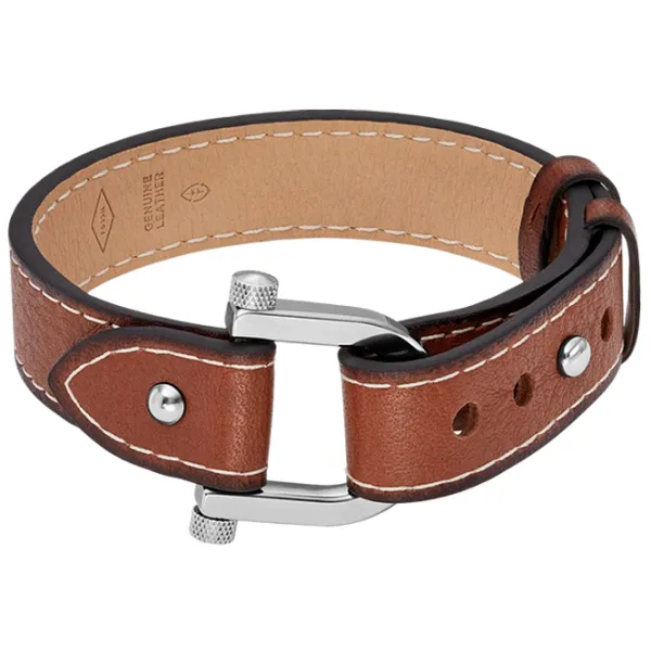 Brățară pentru bărbați FOSSIL JF04397040 Inox/ Brown photo 1 Brățară pentru bărbați FOSSIL JF04397040 Inox/ Brown photo 1