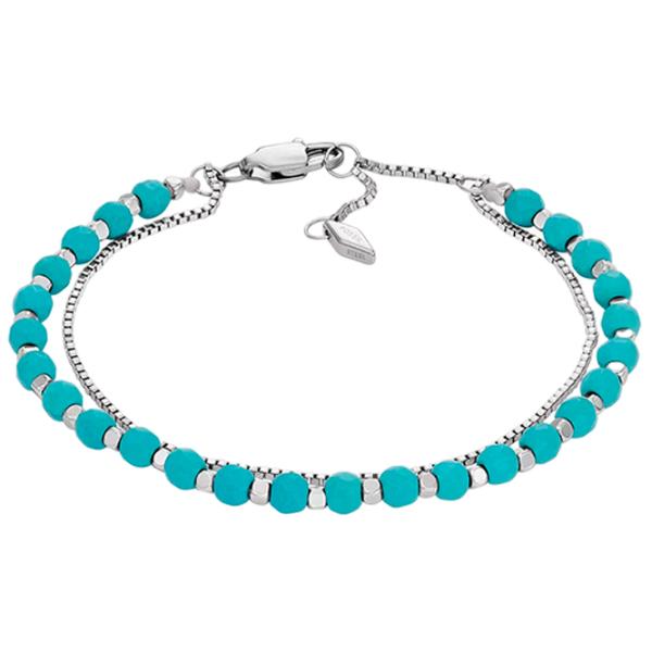 Brățară pentru femei FOSSIL JF04445040 Inox/ Turquoise photo 1 Brățară pentru femei FOSSIL JF04445040 Inox/ Turquoise photo 1