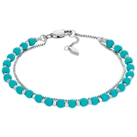Браслет для женщин FOSSIL JF04445040 нерж. сталь/ Бирюзовый