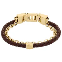 Браслет для мужчин FOSSIL JF04555710 нерж. сталь/ Коричневый