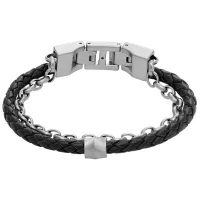 Brățară pentru bărbați FOSSIL JF04556040 Inox/ Black