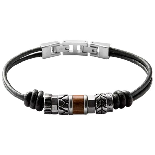 Brățară pentru bărbați FOSSIL JF84196040 Inox/ Black photo 1 Brățară pentru bărbați FOSSIL JF84196040 Inox/ Black photo 1