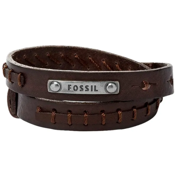 Brățară pentru bărbați FOSSIL JF87354040 Inox/ Brown photo 1 Brățară pentru bărbați FOSSIL JF87354040 Inox/ Brown photo 1