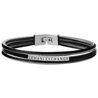Brățară pentru bărbați Armani Exchange AXG0085040 Inox/ Black