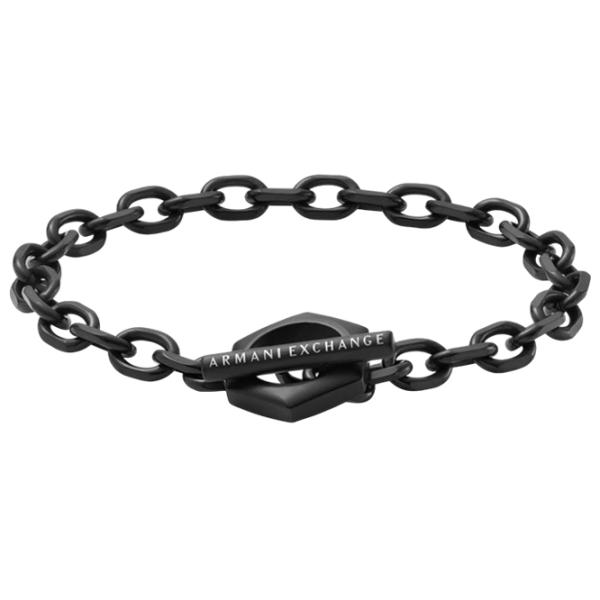 Brățară pentru bărbați Armani Exchange AXG0105001 Inox/ Black photo 1