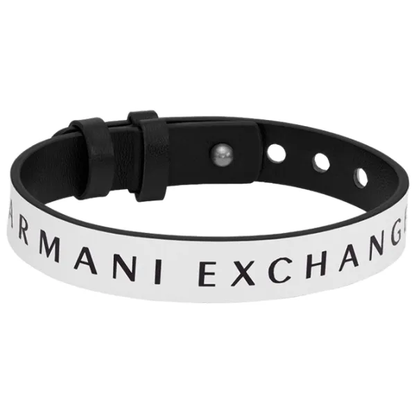 Brățară pentru bărbați Armani Exchange AXG0107040 Piele/ White photo 1