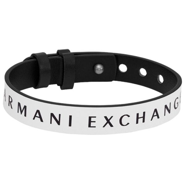 Brățară pentru bărbați Armani Exchange AXG0107040 Piele/ White photo 1