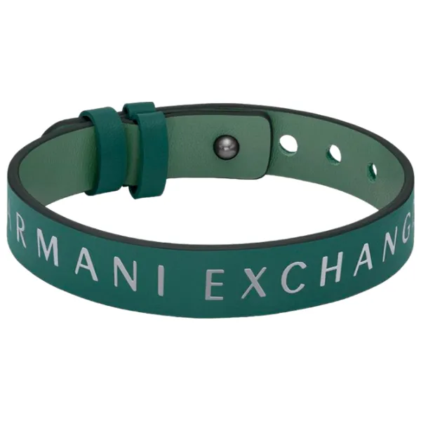 Brățară pentru bărbați Armani Exchange AXG0109040 Piele/ Green photo 1