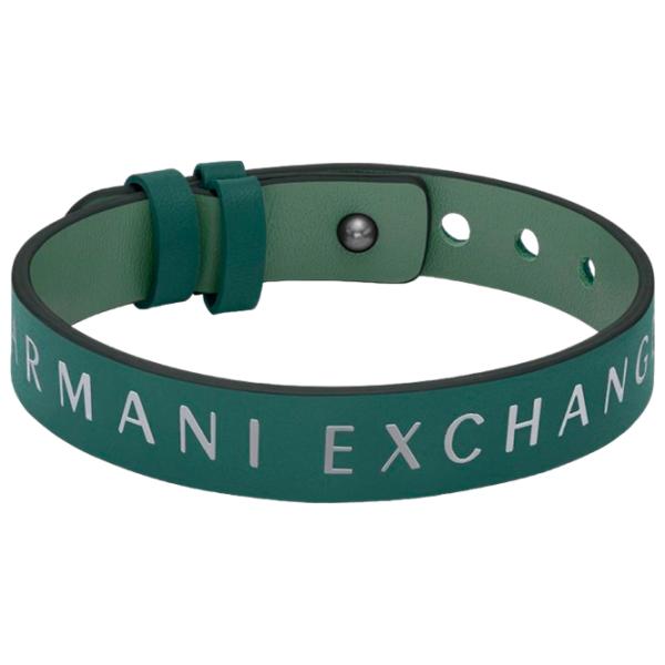 Brățară pentru bărbați Armani Exchange AXG0109040 Piele/ Green photo 1
