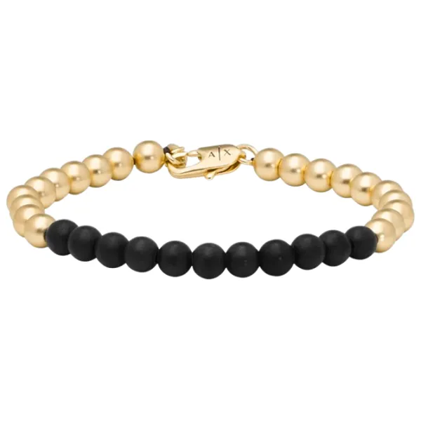 Brățară pentru bărbați Armani Exchange AXG0119710 Alamă/ Black photo 1