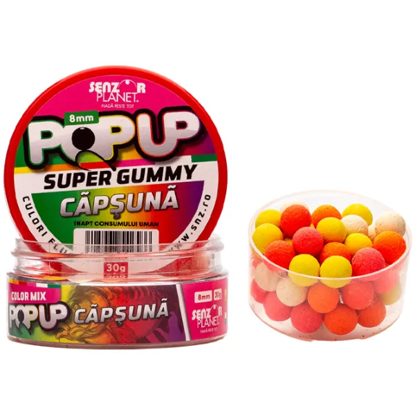 Бойлы Senzor Planet Pop-Up Super Gummy Клубника/ 0.03 кг/ 8 мм photo 1 Бойлы Senzor Planet Pop-Up Super Gummy Клубника/ 0.03 кг/ 8 мм photo 1