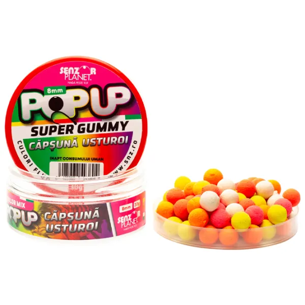 Boilies Senzor Planet Pop-Up Super Gummy Garlic/ 0.03 kg/ 8 mm photo 1
