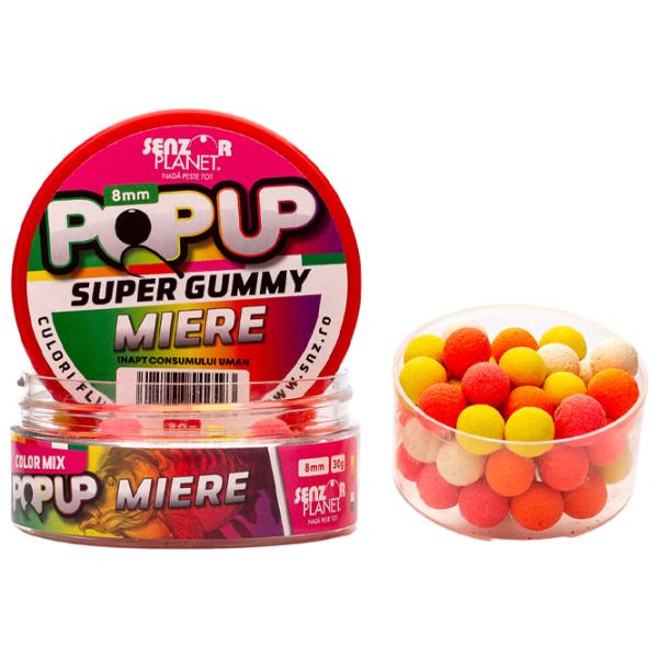 Boilies Senzor Planet Pop-Up Super Gummy Honey/ 0.03 kg/ 8 mm photo 1