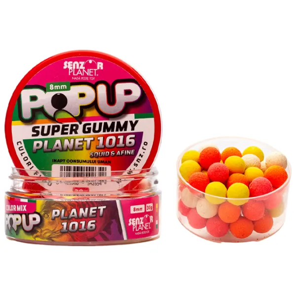 Бойлы Senzor Planet Pop-Up Super Gummy Кальмар/ 0.03 кг/ 8 мм photo 1 Бойлы Senzor Planet Pop-Up Super Gummy Кальмар/ 0.03 кг/ 8 мм photo 1