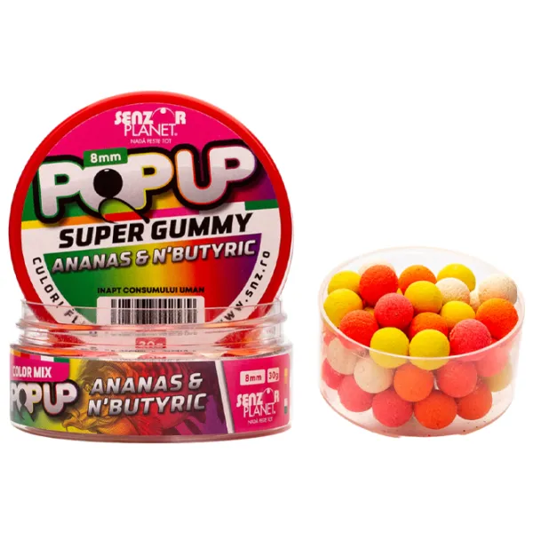 Бойлы Senzor Planet Pop-Up Super Gummy N-butyric/ 0.03 кг/ 8 мм photo 1 Бойлы Senzor Planet Pop-Up Super Gummy N-butyric/ 0.03 кг/ 8 мм photo 1