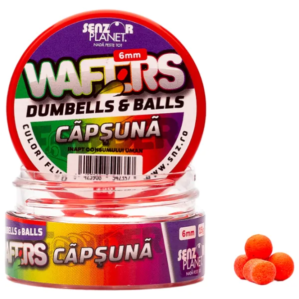 Boilies Senzor Planet Wafters Dumbells & Balls Strawberry/ 0.015 kg/ 6 mm photo 1