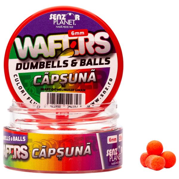 Boilies Senzor Planet Wafters Dumbells & Balls Strawberry/ 0.015 kg/ 6 mm photo 1