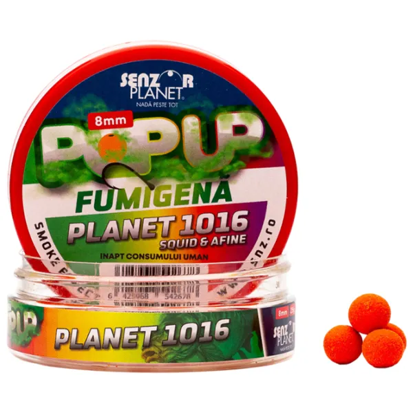 Boilies Senzor Planet Pop-Up Fumigenă Squid/ 0.025 kg/ 8 mm photo 1 Boilies Senzor Planet Pop-Up Fumigenă Squid/ 0.025 kg/ 8 mm photo 1