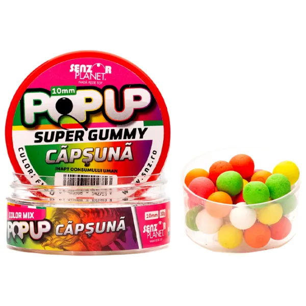 Boilies Senzor Planet Pop-Up Super Gummy Strawberry/ 0.03 kg/ 10 mm photo 1 Boilies Senzor Planet Pop-Up Super Gummy Strawberry/ 0.03 kg/ 10 mm photo 1
