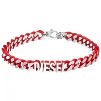 Браслет унисекс DIESEL DX1415040 нерж. сталь/ Красный