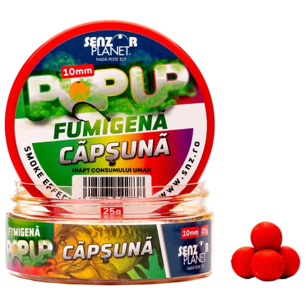 Бойлы Senzor Planet Pop-Up Fumigenă Клубника/ 0.025 кг/ 10 мм photo 1