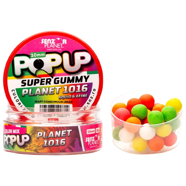 Boilies Senzor Planet Pop-Up Super Gummy Squid/ 0.03 kg/ 10 mm photo 1