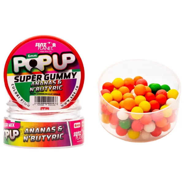 Бойлы Senzor Planet Pop-Up Super Gummy N-butyric/ 0.015 кг/ 6 мм photo 1 Бойлы Senzor Planet Pop-Up Super Gummy N-butyric/ 0.015 кг/ 6 мм photo 1