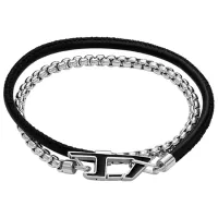 Браслет унисекс DIESEL DX1472040 нерж. сталь/ Серебристый