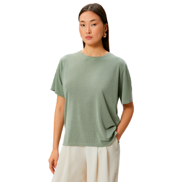 Tricou pentru femei Koton 4SAK50150EK 100% bumbac/ Khaki photo 1