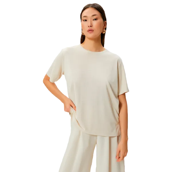 Футболка для женщин Koton 4SAK50150EK 100% хлопок/ Бежевый photo 1