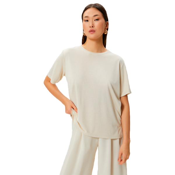 Футболка для женщин Koton 4SAK50150EK 100% хлопок/ Бежевый photo 1