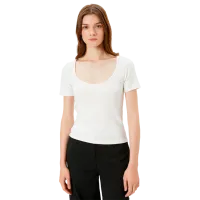 Tricou pentru femei Koton 4SAK50149EK 69 % viscoză/ White