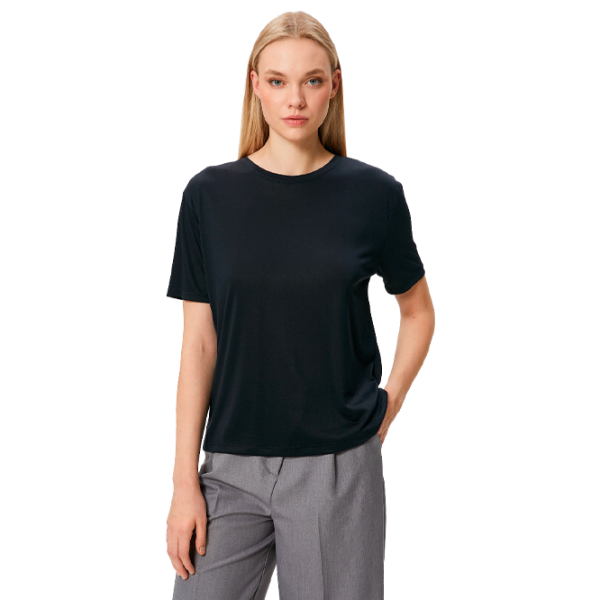 Tricou pentru femei Koton 4SAK50156EK 80% modal/ Black photo 1