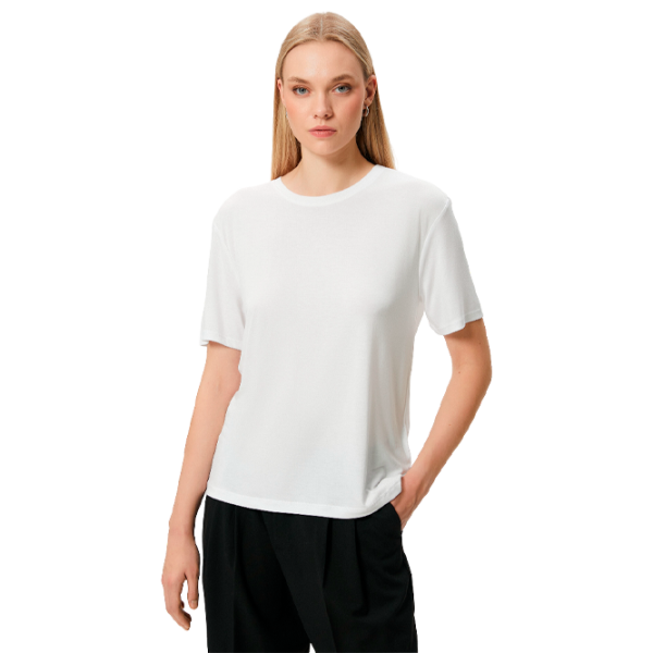 Tricou pentru femei Koton 4SAK50156EK 80% modal/ White photo 1