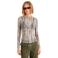 Tricou pentru femei Koton 4SAK50562EK 94% poliester, 6% elastan/ Khaki
