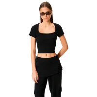 Tricou pentru femei Koton 4SAL10804IK 30% poliester/ Black