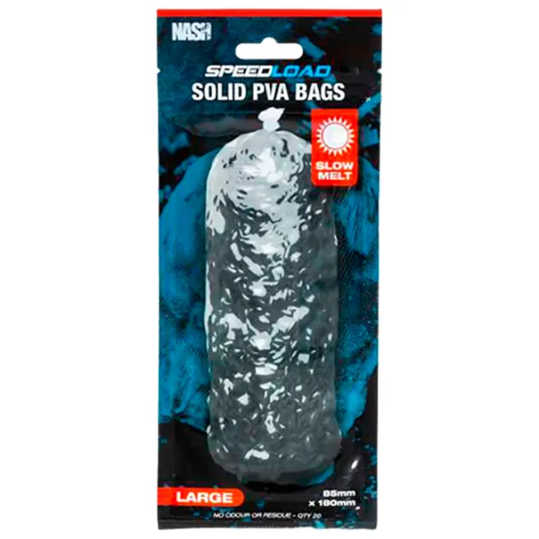 Pungă PVA Nash Speedload Solid PVA Bag Slow Melt Large 20/ White photo 1