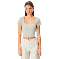 Tricou pentru femei Koton 4SAL10804IK 30% poliester/ Khaki