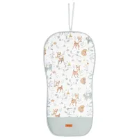 Матрасик для коляски Sensillo Velvet Хлопок, полиэстер , Полиэстер/ Листья/ Белый