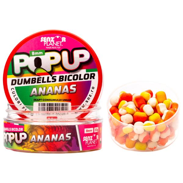 Бойлы Senzor Planet Pop-Up Dumbells Bicolor Ананас/ 0.03 кг/ 8 мм photo 1 Бойлы Senzor Planet Pop-Up Dumbells Bicolor Ананас/ 0.03 кг/ 8 мм photo 1