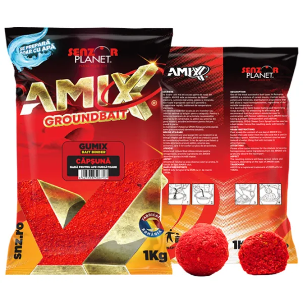 Nadă Senzor Planet AMIX GUMIX Bait Binder Strawberry/ 1 kg photo 1 Nadă Senzor Planet AMIX GUMIX Bait Binder Strawberry/ 1 kg photo 1