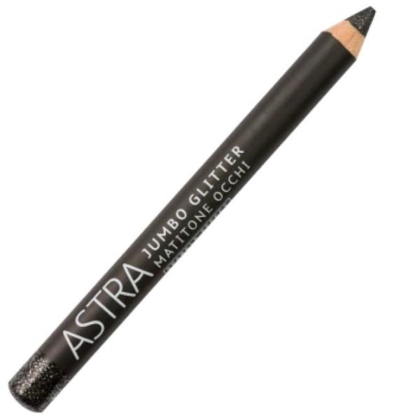 Карандаш для глаз Astra Jumbo Glitter Black Sheen photo 1 Карандаш для глаз Astra Jumbo Glitter Black Sheen photo 1