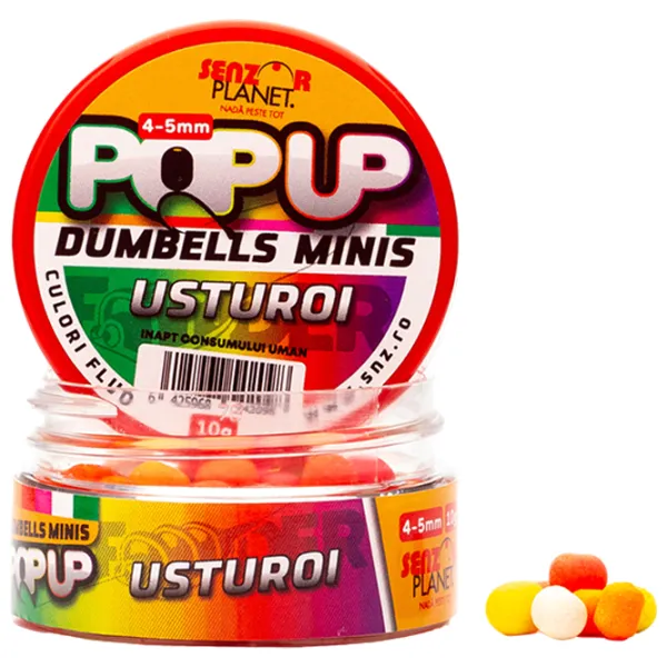 Бойлы Senzor Planet Pop-Up Dumbells Minis Чеснок/ 0.01 кг/ 4 мм photo 1 Бойлы Senzor Planet Pop-Up Dumbells Minis Чеснок/ 0.01 кг/ 4 мм photo 1