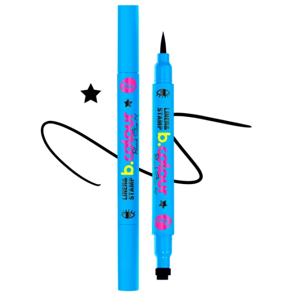 Подводка для глаз 7DAYS B.COLOUR Liner & stamp Black Star photo 1