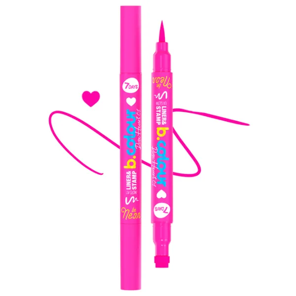Lainer pentru ochi 7DAYS B.COLOUR Liner & stamp 2 ml/ Rose Heart photo 1