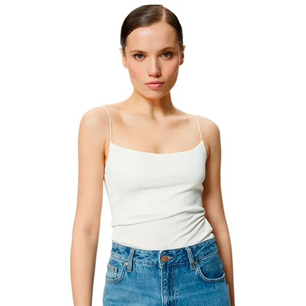 Maiou pentru femei Koton 4SAK10009EK XL/ White photo 4 Maiou pentru femei Koton 4SAK10009EK XL/ White photo 4