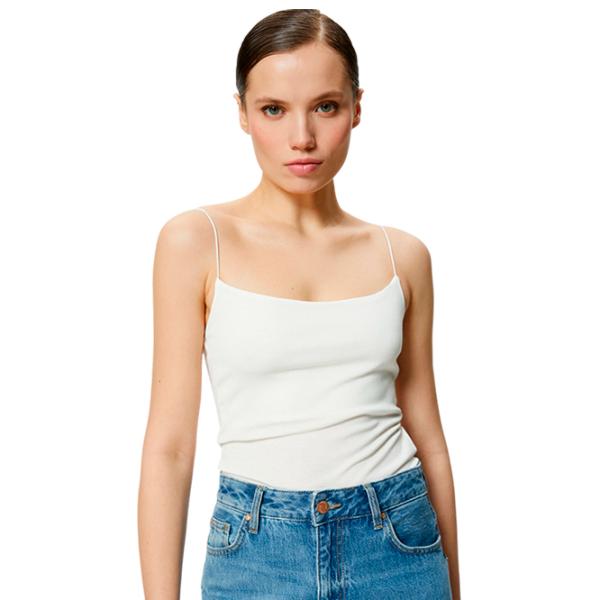 Maiou pentru femei Koton 4SAK10009EK XL/ White photo 4 Maiou pentru femei Koton 4SAK10009EK XL/ White photo 4