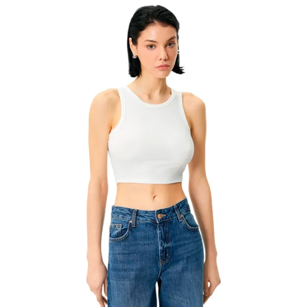 Maiou pentru femei Koton 4SAK10011EK L/ White photo 1 Maiou pentru femei Koton 4SAK10011EK L/ White photo 1